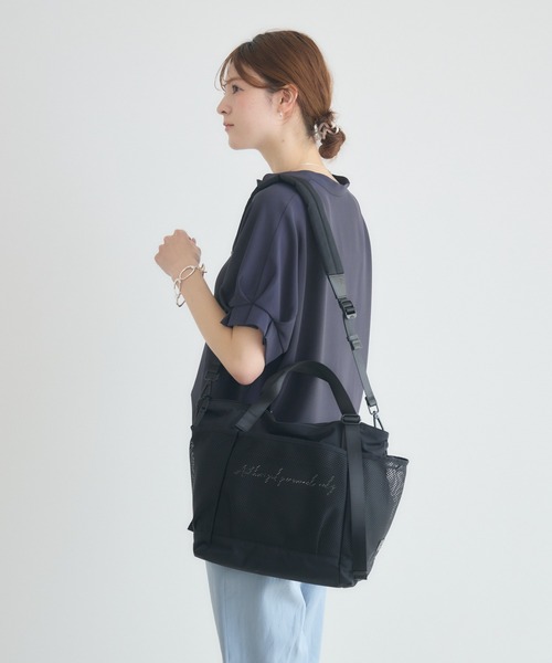 story.(ストーリー)の「【story.】メッシュポケットミドルトートバッグ(トートバッグ・レディース・ブラック/ライトベージュ・MEDIUM)」の7枚目の写真