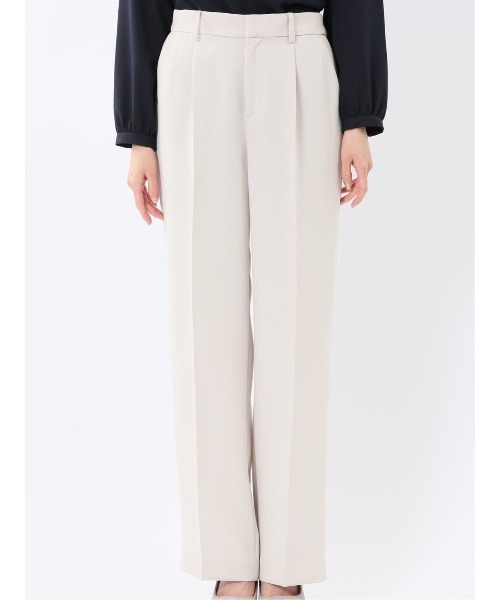 m.f.editorial（エムエフエディトリアル）の「【ストレッチ UV ウォッシャブル】m.f.エディトリアル レディース トリアセライク ワイドパンツ ライトグレー(セットアップ可能)（スーツパンツ・レディース・ライトグレー・X-LARGE/LARGE/MEDIUM/S）」の8枚目の写真