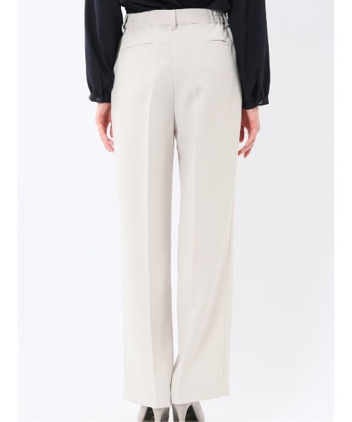 m.f.editorial（エムエフエディトリアル）の「【ストレッチ UV ウォッシャブル】m.f.エディトリアル レディース トリアセライク ワイドパンツ ライトグレー(セットアップ可能)（スーツパンツ・レディース・ライトグレー・X-LARGE/LARGE/MEDIUM/S）」の10枚目の写真