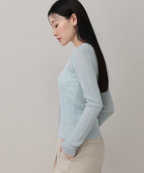 A part by(アパートバイ)の「シアーVカーディガン(カーディガン/ボレロ・レディース・ライトピンク/ブルー系その他2/ライトグレー・FREE)」の18枚目の写真