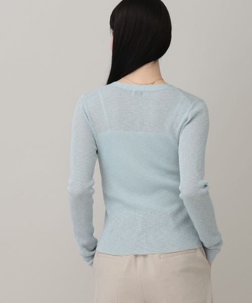 A part by(アパートバイ)の「シアーVカーディガン(カーディガン/ボレロ・レディース・ライトピンク/ブルー系その他2/ライトグレー・FREE)」の19枚目の写真