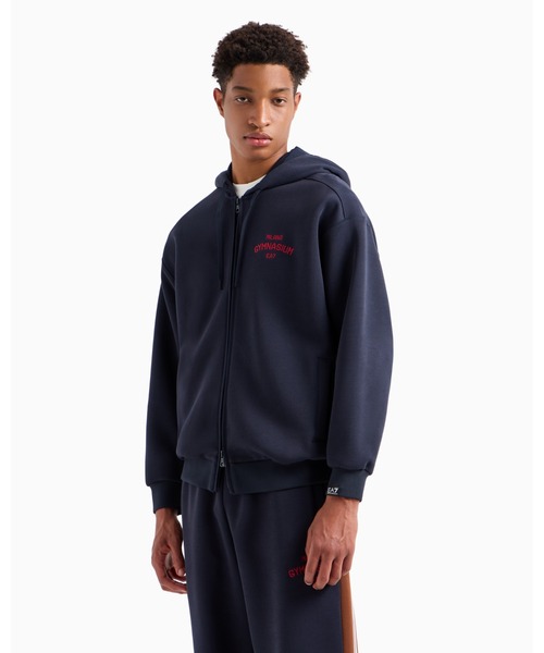 EMPORIO ARMANI EA7（エンポリオアルマーニイーエーセブン）の「【エンポリオ アルマーニ EA7】Club House ジップアップスウェットシャツ ストレッチコットンインターロック（スウェット・メンズ・ネイビー・MEDIUM/X-LARGE/XX-LARGE）」の2枚目の写真