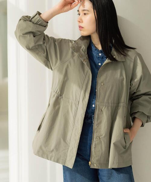 OPAQUE.CLIP（オペークドットクリップ）の「撥水スタンドZIPブルゾン【洗濯機OK/UVケア/花粉対応】（ブルゾン・レディース・カーキ/ブラック/オフホワイト・42/40/38）」の3枚目の写真