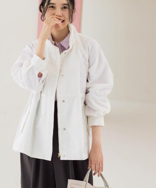 OPAQUE.CLIP（オペークドットクリップ）の「撥水スタンドZIPブルゾン【洗濯機OK/UVケア/花粉対応】（ブルゾン・レディース・カーキ/ブラック/オフホワイト・42/40/38）」の5枚目の写真