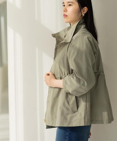OPAQUE.CLIP（オペークドットクリップ）の「撥水スタンドZIPブルゾン【洗濯機OK/UVケア/花粉対応】（ブルゾン・レディース・カーキ/ブラック/オフホワイト・42/40/38）」の12枚目の写真