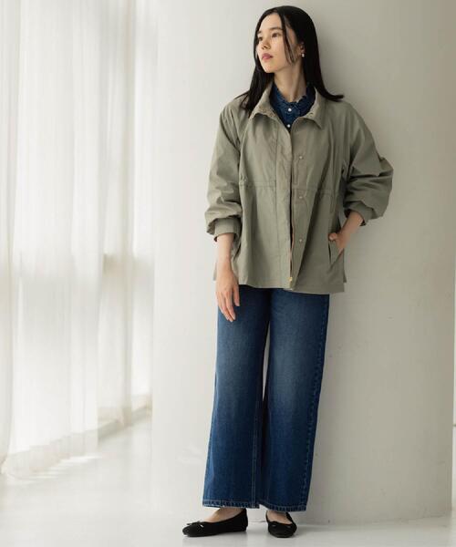 OPAQUE.CLIP（オペークドットクリップ）の「撥水スタンドZIPブルゾン【洗濯機OK/UVケア/花粉対応】（ブルゾン・レディース・カーキ/ブラック/オフホワイト・42/40/38）」の14枚目の写真