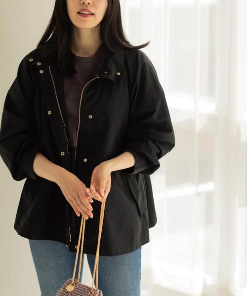 OPAQUE.CLIP（オペークドットクリップ）の「撥水スタンドZIPブルゾン【洗濯機OK/UVケア/花粉対応】（ブルゾン・レディース・カーキ/ブラック/オフホワイト・42/40/38）」の17枚目の写真