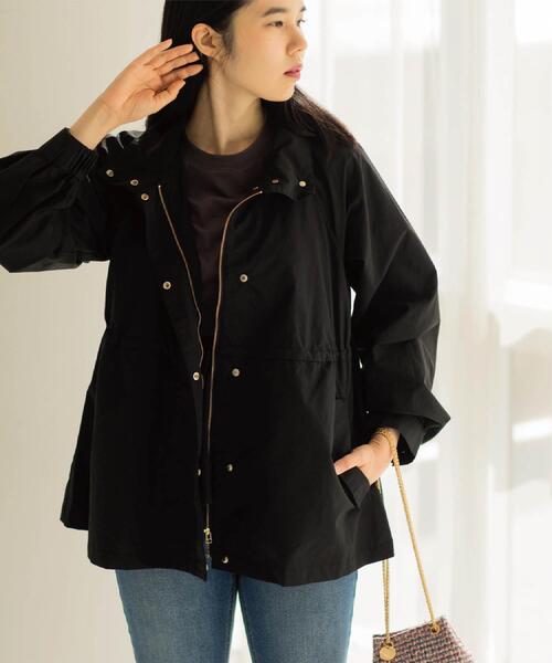 OPAQUE.CLIP（オペークドットクリップ）の「撥水スタンドZIPブルゾン【洗濯機OK/UVケア/花粉対応】（ブルゾン・レディース・カーキ/ブラック/オフホワイト・42/40/38）」の18枚目の写真