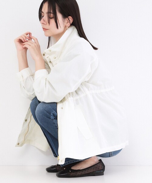 OPAQUE.CLIP（オペークドットクリップ）の「撥水スタンドZIPブルゾン【洗濯機OK/UVケア/花粉対応】（ブルゾン・レディース・カーキ/ブラック/オフホワイト・42/40/38）」の20枚目の写真