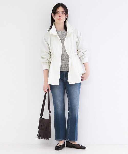 OPAQUE.CLIP（オペークドットクリップ）の「撥水スタンドZIPブルゾン【洗濯機OK/UVケア/花粉対応】（ブルゾン・レディース・カーキ/ブラック/オフホワイト・42/40/38）」の21枚目の写真