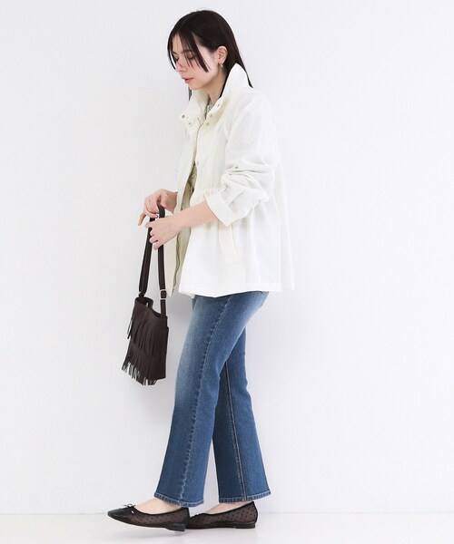 OPAQUE.CLIP（オペークドットクリップ）の「撥水スタンドZIPブルゾン【洗濯機OK/UVケア/花粉対応】（ブルゾン・レディース・カーキ/ブラック/オフホワイト・42/40/38）」の22枚目の写真