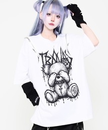 TRAVAS TOKYO（トラバス トウキョウ）の「『TRAVAS TOKYO/トラバス トーキョー』ショルダーZIPくまプリントTシャツ（Tシャツ/カットソー）」