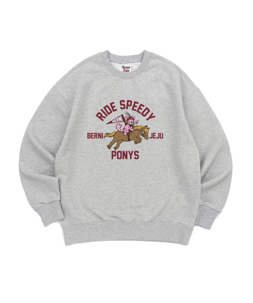 BERNI(ベルニ)の「チェジュ ポニー スウェット (グレー)(スウェット・レディース・その他・SMALL/MEDIUM/LARGE/X-LARGE)」の1枚目の写真