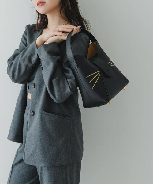 RODE SKO(ロデスコ)の「『別注』Hashibami×RODESKO フェズネコヒゲハンドルバッグ(ハンドバッグ・レディース・ベージュ/ブラック・ONE)」の5枚目の写真