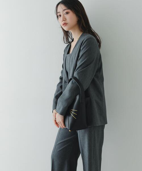 RODE SKO(ロデスコ)の「『別注』Hashibami×RODESKO フェズネコヒゲハンドルバッグ(ハンドバッグ・レディース・ベージュ/ブラック・ONE)」の6枚目の写真