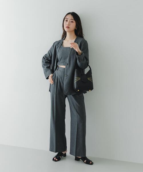 RODE SKO(ロデスコ)の「『別注』Hashibami×RODESKO フェズネコヒゲハンドルバッグ(ハンドバッグ・レディース・ベージュ/ブラック・ONE)」の9枚目の写真