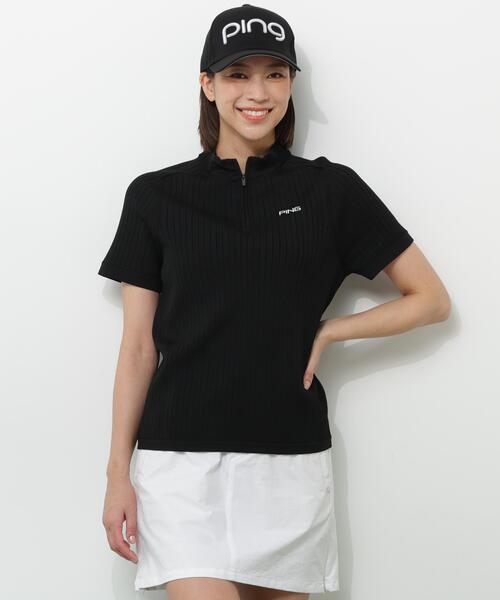 PING（ピン）の「【PING APPAREL】長袖ハーフジップニット（ニット/セーター・レディース・ブラック/グレー/ホワイト・L/LL/M/S）」の5枚目の写真