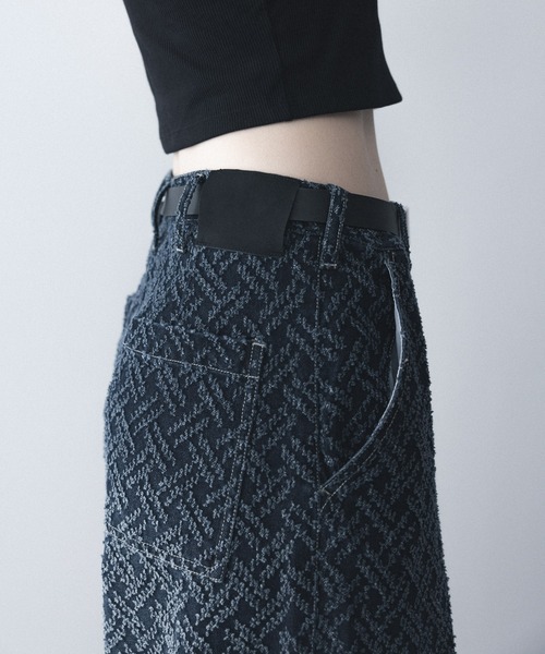 remer（リメール）の「ルーズニードルデニムパンツ / loose needle denim PT（デニムパンツ・メンズ・インディゴブルー/ブラック・LARGE/X-SMALL/MEDIUM/SMALL）」の10枚目の写真