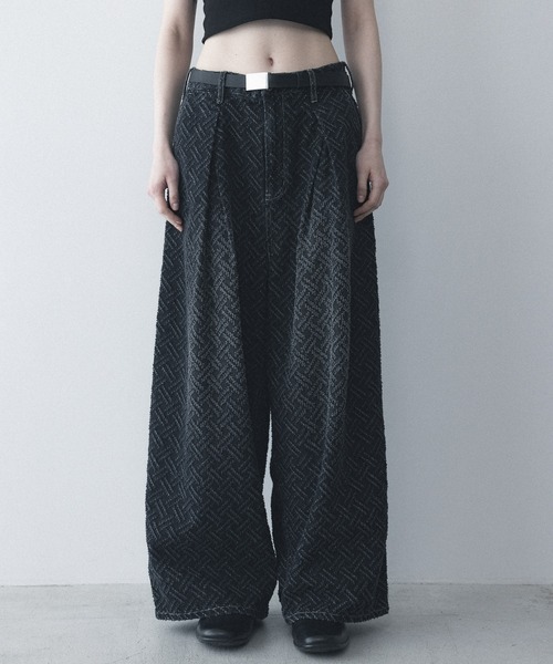 remer（リメール）の「ルーズニードルデニムパンツ / loose needle denim PT（デニムパンツ・メンズ・インディゴブルー/ブラック・LARGE/X-SMALL/MEDIUM/SMALL）」の3枚目の写真