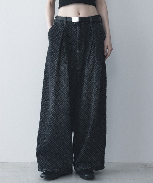 remer（リメール）の「ルーズニードルデニムパンツ / loose needle denim PT（デニムパンツ・メンズ・インディゴブルー/ブラック・LARGE/X-SMALL/MEDIUM/SMALL）」の5枚目の写真