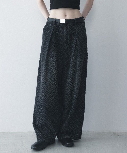 remer（リメール）の「ルーズニードルデニムパンツ / loose needle denim PT（デニムパンツ・メンズ・インディゴブルー/ブラック・LARGE/X-SMALL/MEDIUM/SMALL）」の4枚目の写真