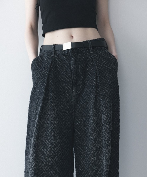 remer（リメール）の「ルーズニードルデニムパンツ / loose needle denim PT（デニムパンツ・メンズ・インディゴブルー/ブラック・LARGE/X-SMALL/MEDIUM/SMALL）」の6枚目の写真
