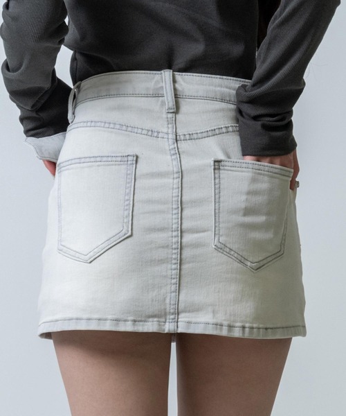 ANAP（アナップ）の「ストレッチデニムインパン付きミニスカート（デニムスカート・レディース・グレー/ブラック・M/S）」の15枚目の写真