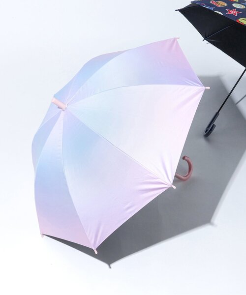 BREEZE（ブリーズ）の「【UVカット/撥水加工】晴雨兼用UVアンブレラ(サマーエール)（長傘・キッズ・ピンク/ネイビー・MEDIUM）」の2枚目の写真