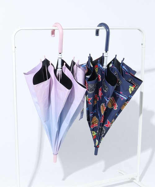 BREEZE（ブリーズ）の「【UVカット/撥水加工】晴雨兼用UVアンブレラ(サマーエール)（長傘・キッズ・ピンク/ネイビー・MEDIUM）」の5枚目の写真