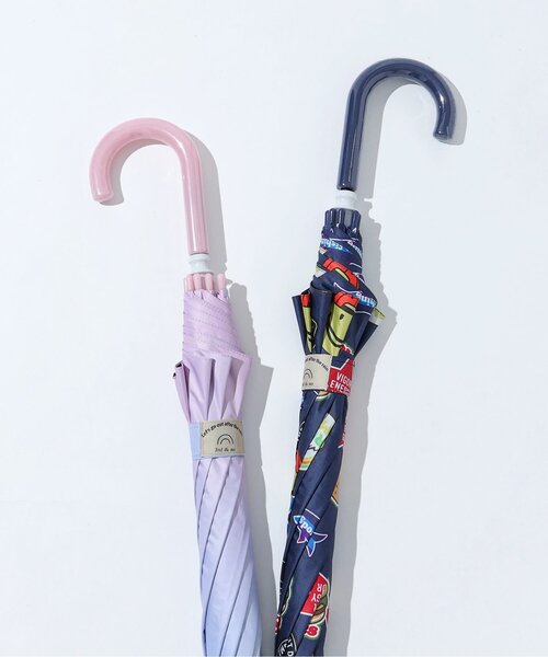 BREEZE（ブリーズ）の「【UVカット/撥水加工】晴雨兼用UVアンブレラ(サマーエール)（長傘・キッズ・ピンク/ネイビー・MEDIUM）」の6枚目の写真