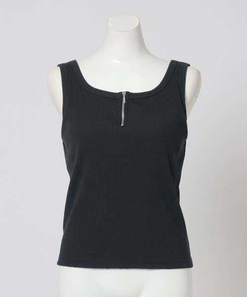 bijorie（ビジュリィ）の「【bijorie】[5つの機能付き]カップ付きハーフジップタンク／NEW BASIC（タンクトップ・レディース・ホワイト/ブラウン/ブラック・MEDIUM/LARGE/LG）」の19枚目の写真