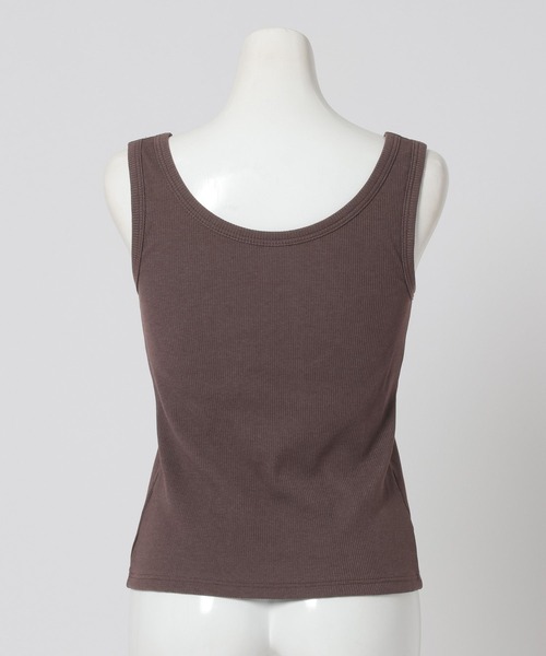 bijorie（ビジュリィ）の「【bijorie】[5つの機能付き]カップ付きハーフジップタンク／NEW BASIC（タンクトップ・レディース・ホワイト/ブラウン/ブラック・MEDIUM/LARGE/LG）」の22枚目の写真