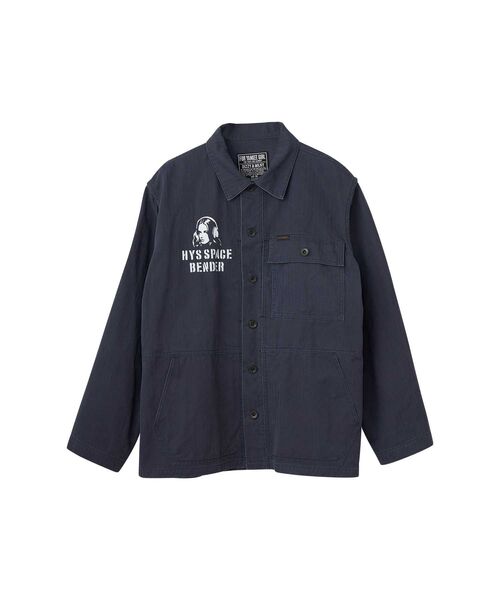 HYSTERIC GLAMOUR（ヒステリックグラマー）の「HYS SPACE BENDER M-44 HBTシャツ（ブルゾン・メンズ・ブラック/カーキ/ネイビー・X-LARGE/LARGE/MEDIUM/SMALL）」の3枚目の写真