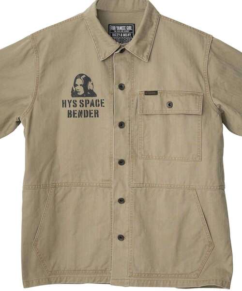 HYSTERIC GLAMOUR（ヒステリックグラマー）の「HYS SPACE BENDER M-44 HBTシャツ（ブルゾン・メンズ・ブラック/カーキ/ネイビー・X-LARGE/LARGE/MEDIUM/SMALL）」の5枚目の写真