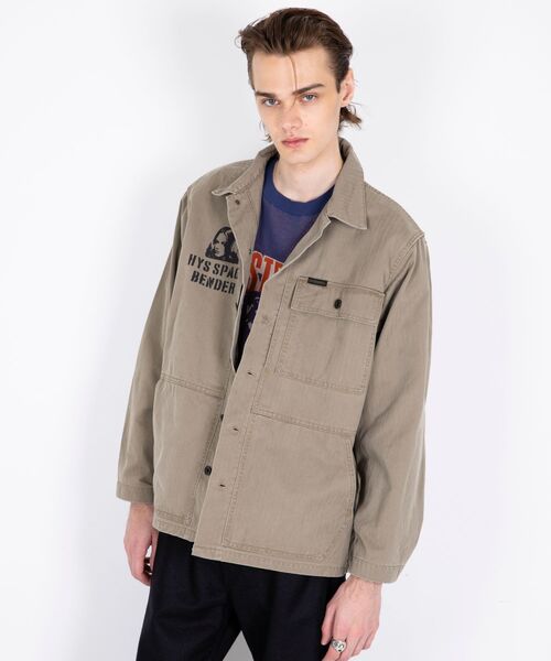 HYSTERIC GLAMOUR（ヒステリックグラマー）の「HYS SPACE BENDER M-44 HBTシャツ（ブルゾン・メンズ・ブラック/カーキ/ネイビー・X-LARGE/LARGE/MEDIUM/SMALL）」の7枚目の写真