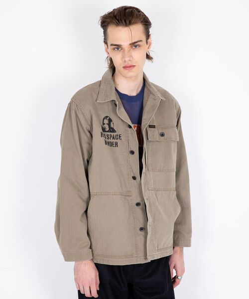 HYSTERIC GLAMOUR（ヒステリックグラマー）の「HYS SPACE BENDER M-44 HBTシャツ（ブルゾン・メンズ・ブラック/カーキ/ネイビー・X-LARGE/LARGE/MEDIUM/SMALL）」の8枚目の写真