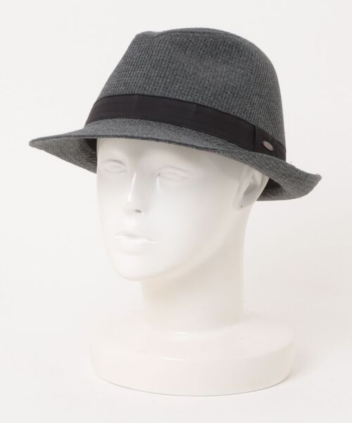 polcadot(ポルカドット)の「ワッフル生地 中折れハット / モノトーン シンプルハット(ハット・メンズ・ブラック/チャコールグレー/ライトグレー・FREE)」の2枚目の写真