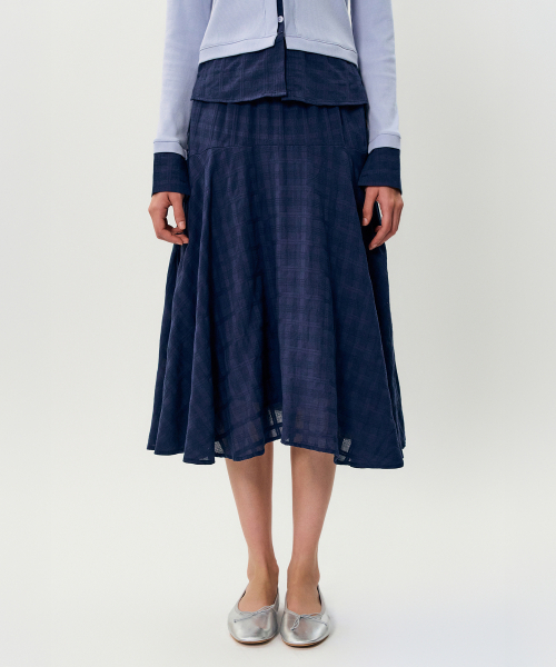 MAYVERU(メイバーユー)の「Betti flare skrit _ Navy(スカート・レディース・その他・FREE)」の1枚目の写真