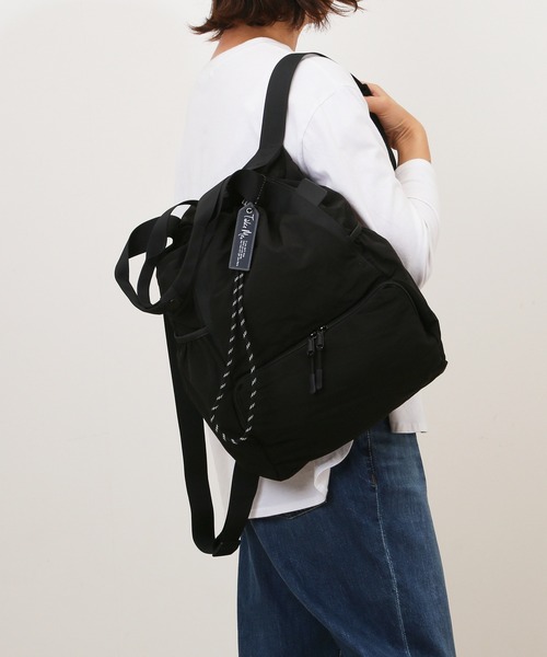 BACKYARD FAMILY(バックヤードファミリー)の「TakeMe Today 2way Purse tote(バックパック/リュック・レディース・ホワイト/ブラック/ベージュ/グレー・FREE)」の9枚目の写真