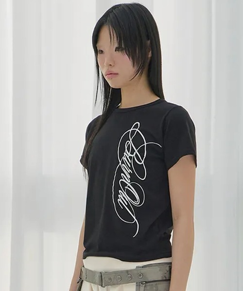 Ada.(エイダ)の「◇FANCYCLUB◇ブランド直輸入正規品/バーニング リーフ Tシャツ BURNING LEAF TEE(Tシャツ/カットソー・レディース・ホワイト/ブラック・FREE)」の8枚目の写真