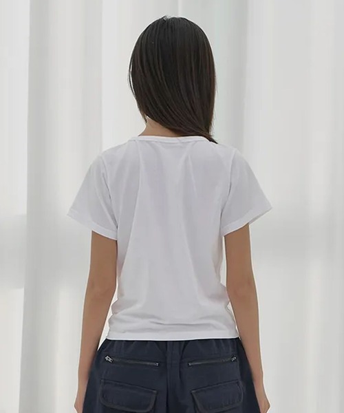 Ada.(エイダ)の「◇FANCYCLUB◇ブランド直輸入正規品/バーニング リーフ Tシャツ BURNING LEAF TEE(Tシャツ/カットソー・レディース・ホワイト/ブラック・FREE)」の5枚目の写真
