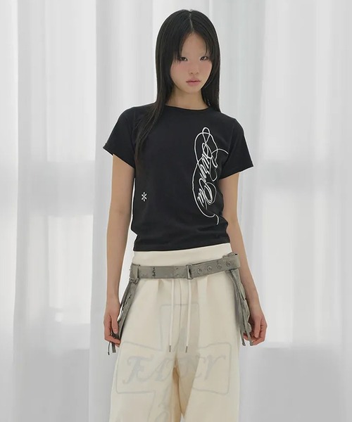 Ada.(エイダ)の「◇FANCYCLUB◇ブランド直輸入正規品/バーニング リーフ Tシャツ BURNING LEAF TEE(Tシャツ/カットソー・レディース・ホワイト/ブラック・FREE)」の10枚目の写真
