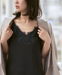 Noble | 《追加》リバーレーストリミングサテンキャミソール3(キャミソール)