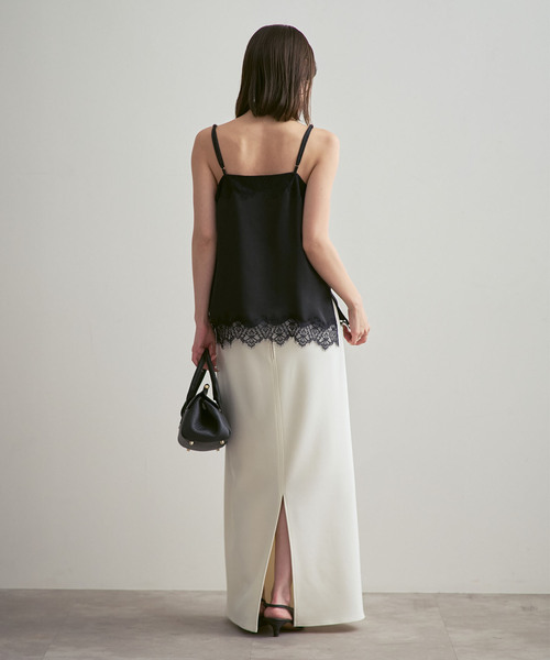 Noble(ノーブル)の「《追加》リバーレーストリミングサテンキャミソール3(キャミソール・レディース・ホワイト/ブラック・FREE)」の20枚目の写真