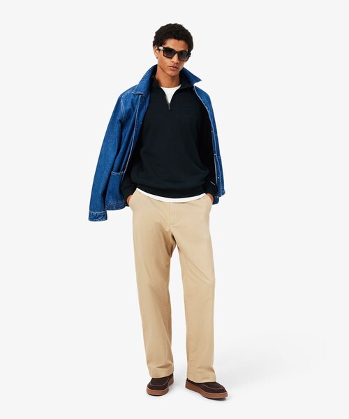 LACOSTE（ラコステ）の「ハイネックエンボスハーフジップスウェットシャツ（スウェット・メンズ・ライトグレー/ネイビー・XS/M/L/S）」の9枚目の写真