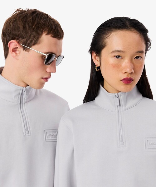LACOSTE（ラコステ）の「ハイネックエンボスハーフジップスウェットシャツ（スウェット・メンズ・ライトグレー/ネイビー・XS/M/L/S）」の22枚目の写真