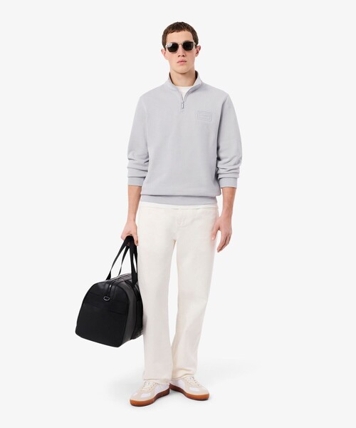LACOSTE（ラコステ）の「ハイネックエンボスハーフジップスウェットシャツ（スウェット・メンズ・ライトグレー/ネイビー・XS/M/L/S）」の18枚目の写真
