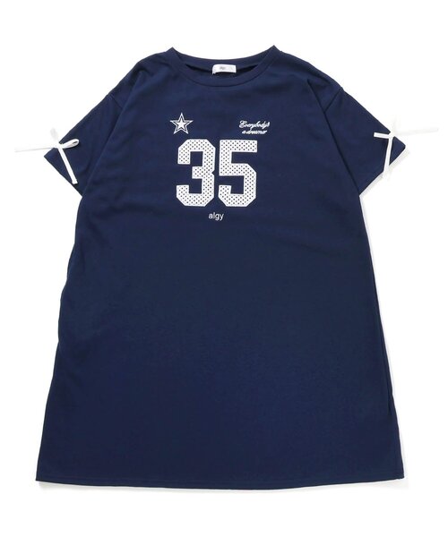 algy（アルジー）の「ナンバリングTワンピ（ワンピース・キッズ・ネイビー/ブラック/カーキ・130/140/150/160）」の3枚目の写真