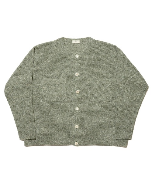 STEAF(スティーフ)の「RANCH KNIT CARDIGAN(カーディガン/ボレロ・メンズ・ブラウン/グリーン・L/M)」の1枚目の写真