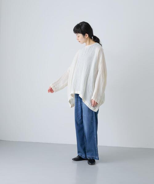 かぐれ（カグレ）の「リネンボイルワイドプルオーバー（シャツ